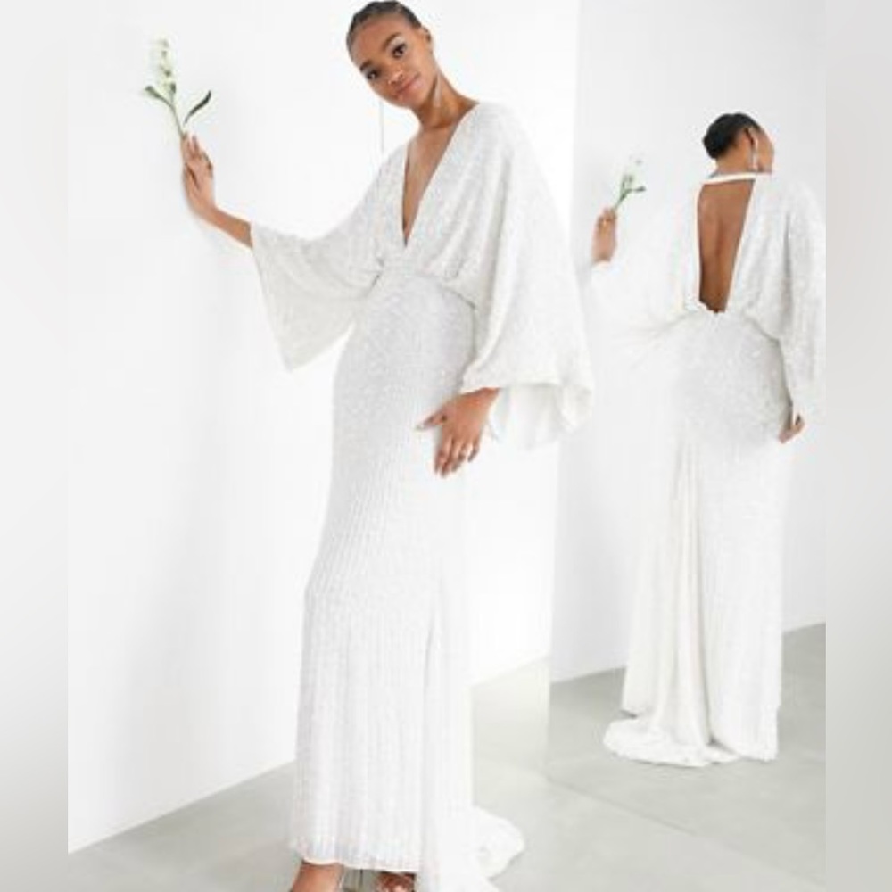 ASOS Edition Ciara Sequin Kimono Sleeve Dress
